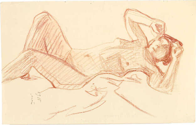 Яремич Степан Петрович. Лот из двух работ − обнаженная сидя и обнаженная лежа